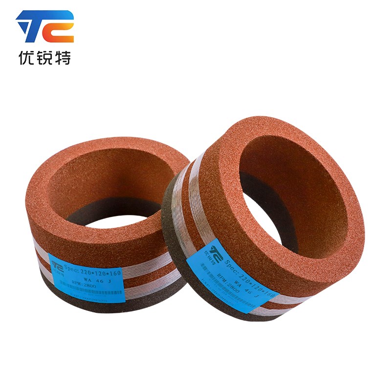 磨破碎机刀片砂轮 磨削皮机刀片螺栓紧固筒形砂轮 磨切纸机刀片