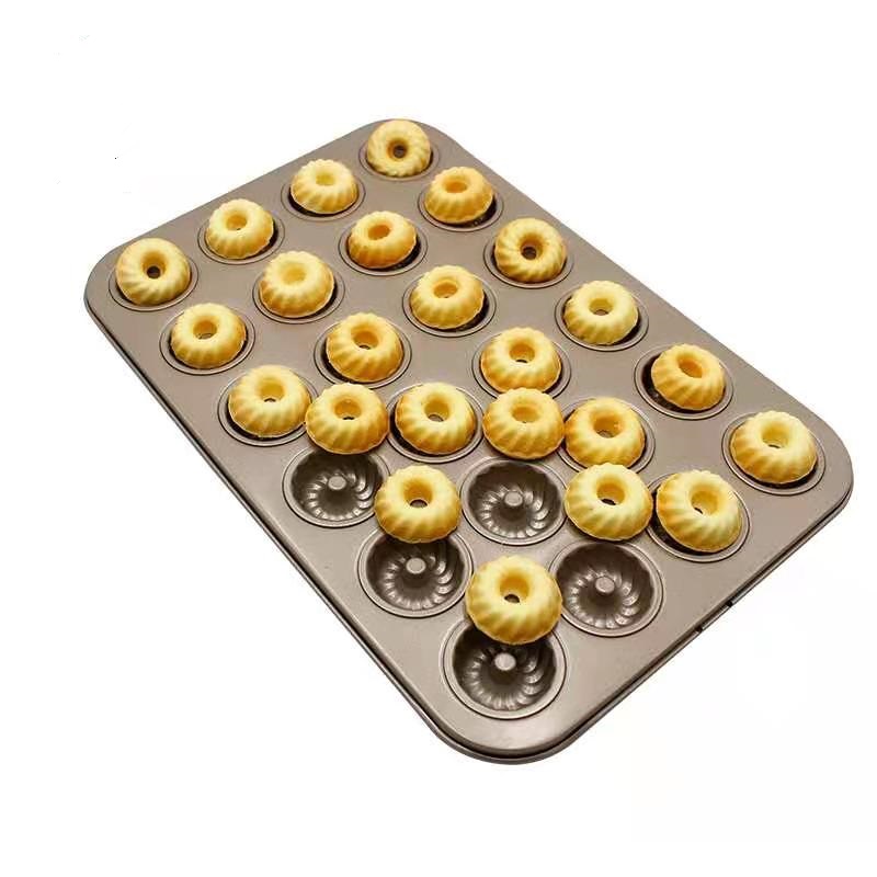 妙厨重钢加厚款不沾24连模小蛋糕模具12连咕咕霍夫24连甜甜圈模具