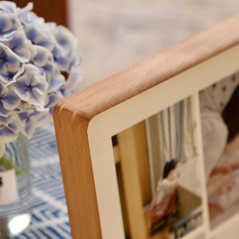 实木照片墙家庭记实相框组合全家福大相框挂墙婚纱照相框洗照片