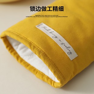 隔热手套耐高温厨房家用防烫微波炉烤箱烘焙用工具加厚手套棉砂锅