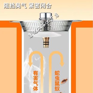 老款 过滤 式 水槽漏水塞厨房下水器塞子洗菜盆I封水伞弹跳芯按压式
