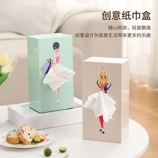 可爱家用创意纸盒 现代简约趣味纸巾盒客厅茶几餐桌卧室抽纸盒个性