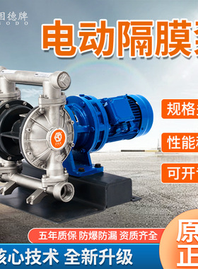 固德牌厂家电动隔膜泵DBY3S-PTFF 316L不锈钢食品级材质高压水泵