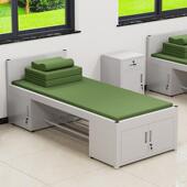 制式 单人床消防队单人床干部床铁床1米2带柜体内务单人床铁架床