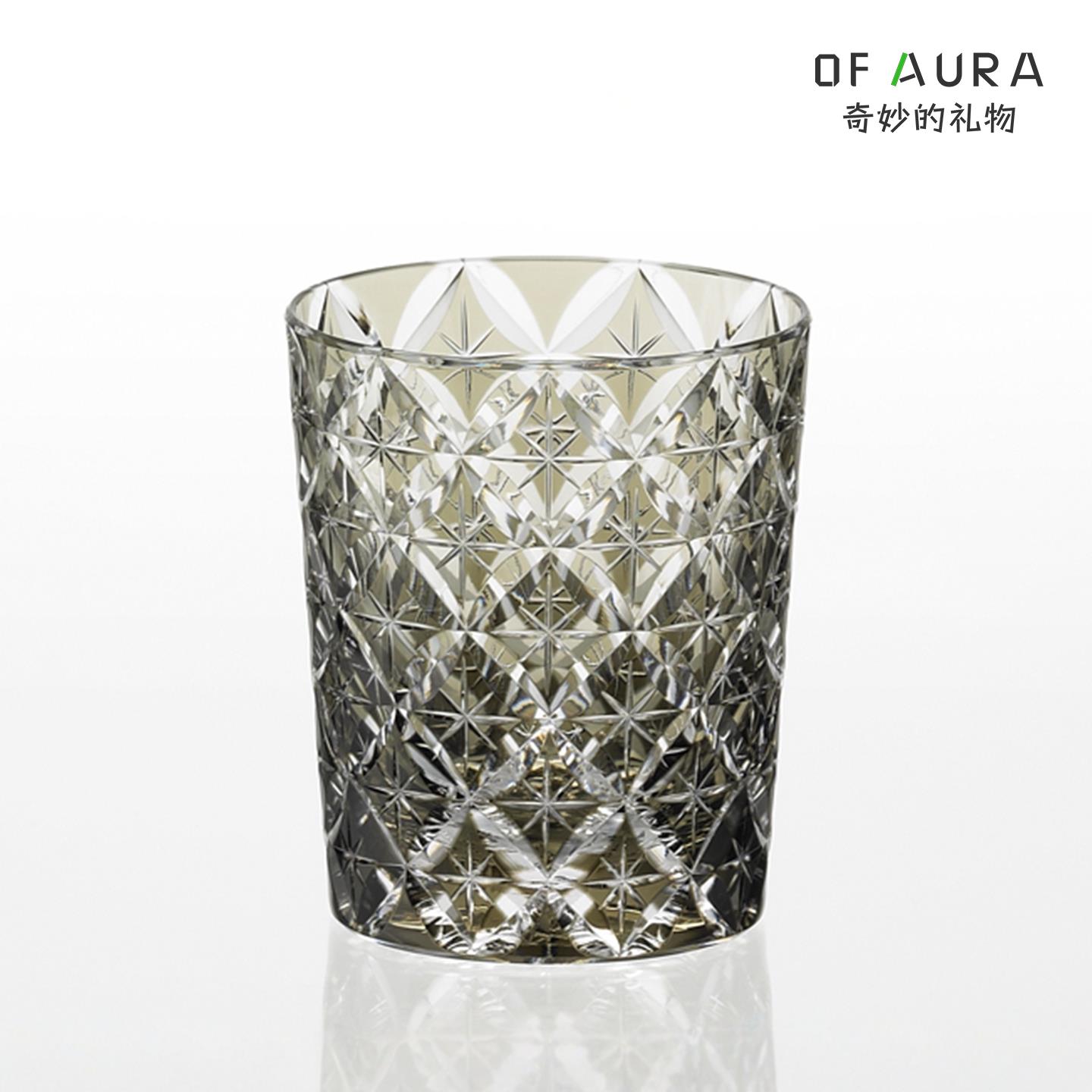 OF AURA江户切子七宝轻奢水晶杯高端威士忌杯水晶玻璃洋酒杯