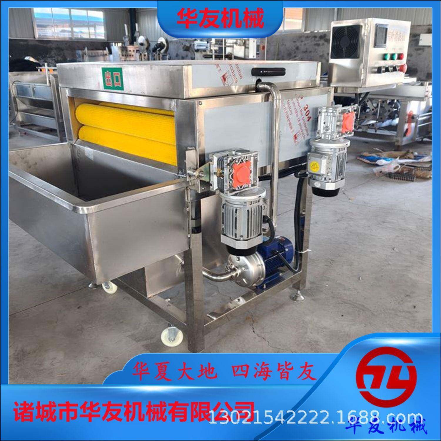新型粽叶毛刷清洗机自动下两面磨毛设备叶片类双面洗毛机器