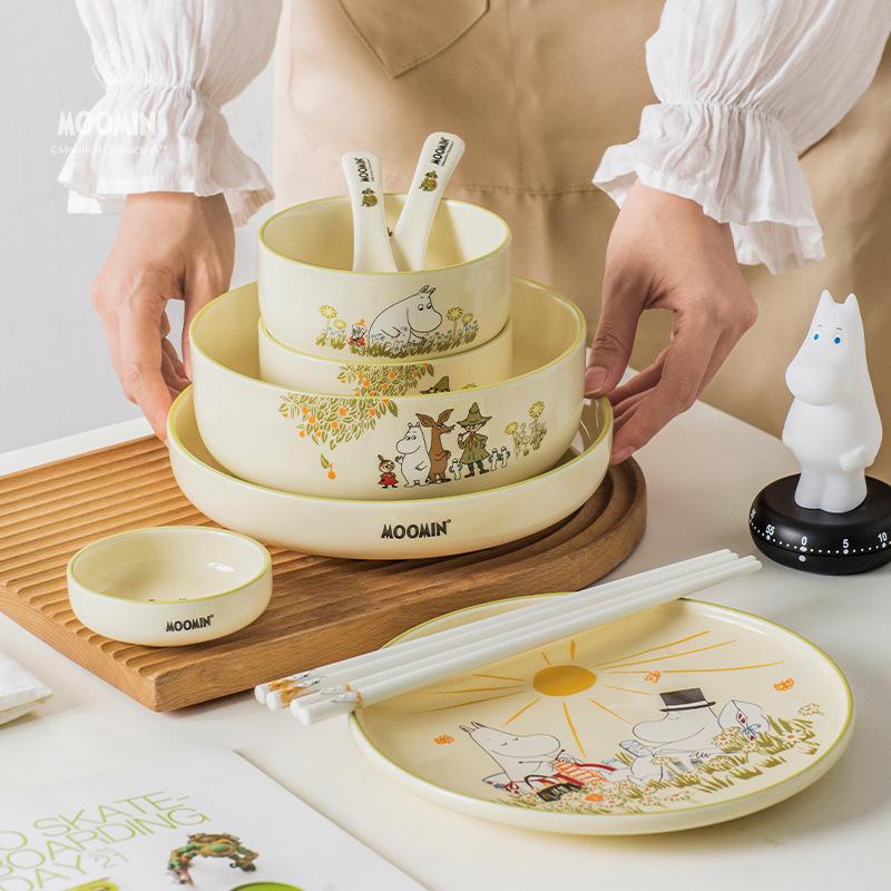 姆明陶瓷餐具二人食10件套