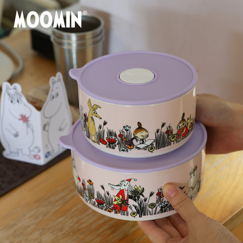 moomin姆明陶瓷保鲜碗可微波加热便当盒密封保鲜盒泡面碗2026新款