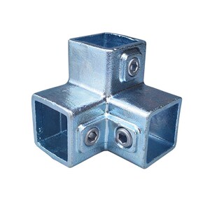 40*40mm镀锌方铁管连接件紧固件方形管接头方钢管固定管卡免焊接