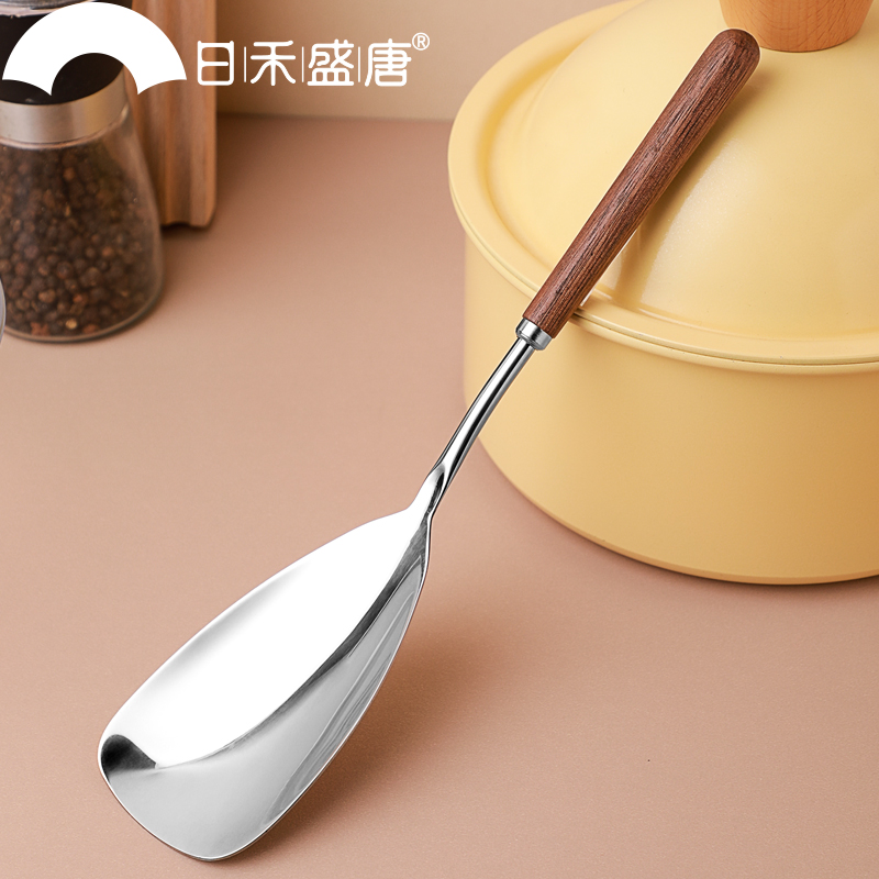 304不锈钢木柄小锅铲迷你炒菜勺汤勺铲子厨具P家用不粘锅铲勺套装