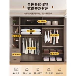 儿童简易全实木推拉门出租房组装 J^衣柜家用卧室2024年新款 可订衣