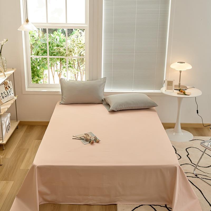 102023-686支加厚床纯棉磨毛单0品床单双人单单件床笠纯色全棉床