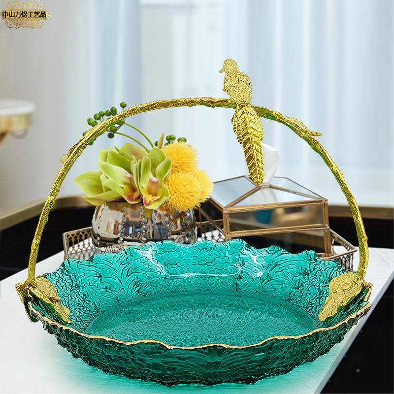 古铜制欧式家居美式装饰盘摆件Ma果gpiebwyb0129ird复喜鹊立枝琉