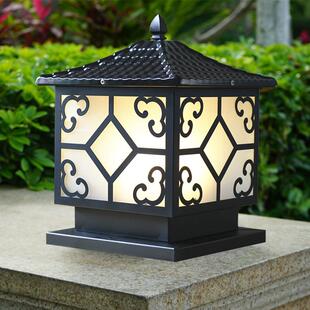 柱头灯门柱灯别墅围墙灯小区草坪灯户外庭院灯方形led景观灯