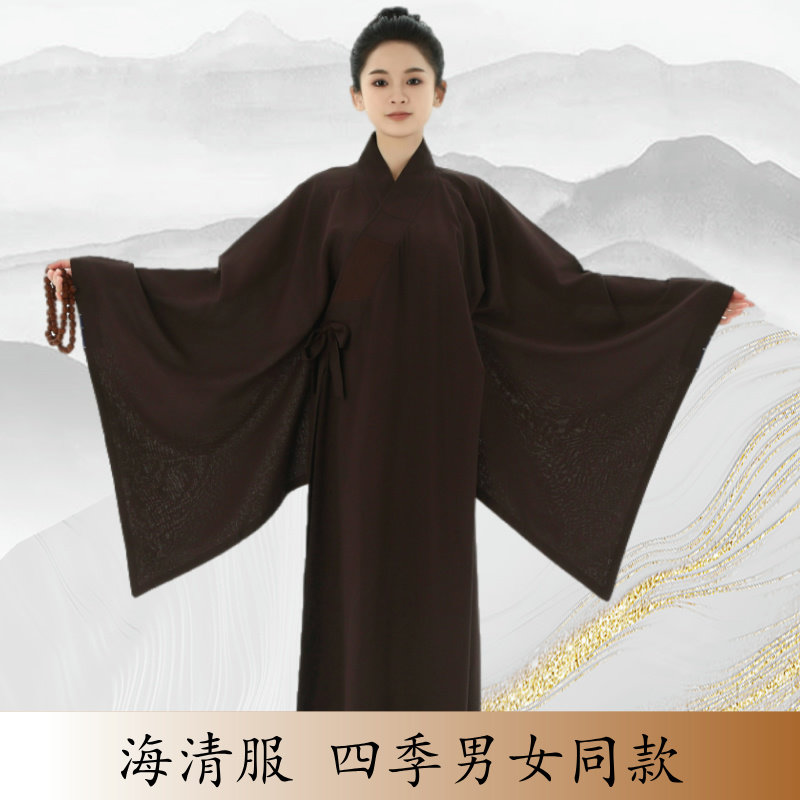 结缘高档台麻不透明海清居士服男女同款僧衣僧服透气禅修服