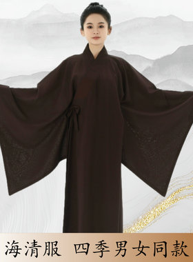 结缘台麻不透明海清居士服男女同款僧衣僧服透气禅修服