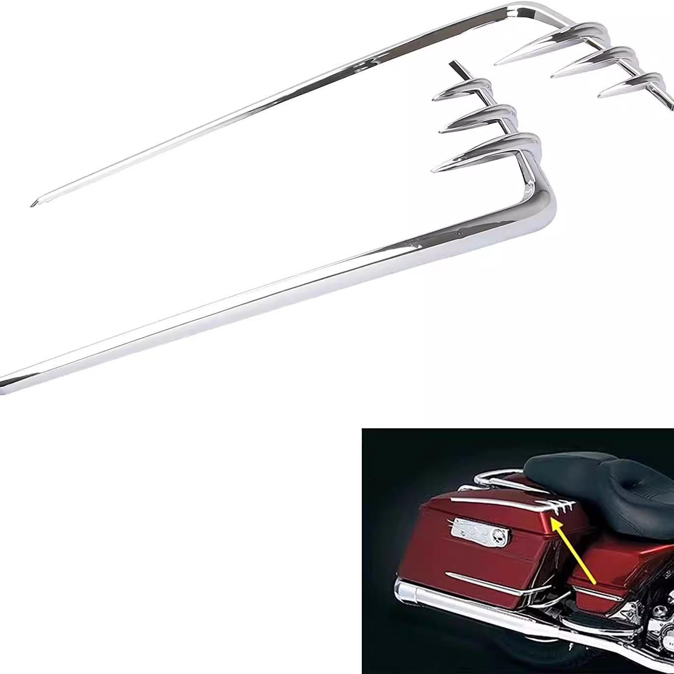 哈雷大滑翔双灯滑翔改装件路王街滑边箱侧箱装饰件97-13