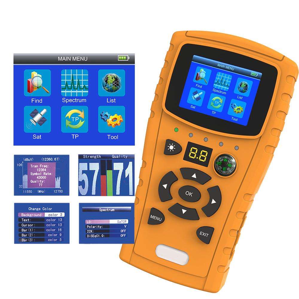 SatFinder数字电视接收机搜星仪DVB-S2卫星寻星仪6933调星仪