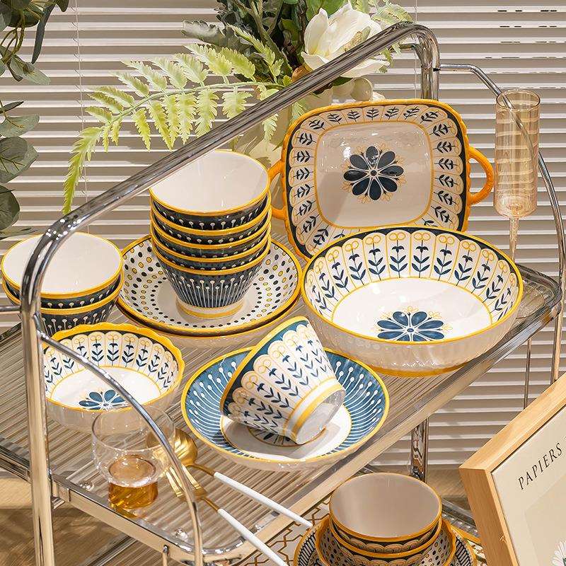 碗碟套装家用日式现代简约网红爆款陶瓷盘子2022新款碗盘碗具餐具