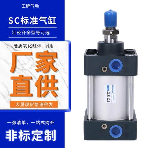 sc63标准气缸小型气动大推力sc32x40x50x75x80x100x125x160x180-S