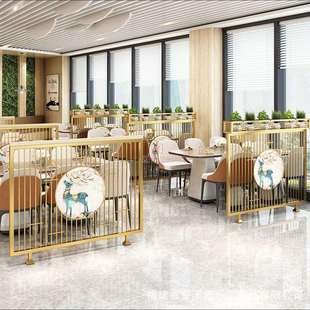 餐厅隔断围栏栅栏卡座过道绿植装饰花架户外篱笆栏杆护栏矮墙屏风