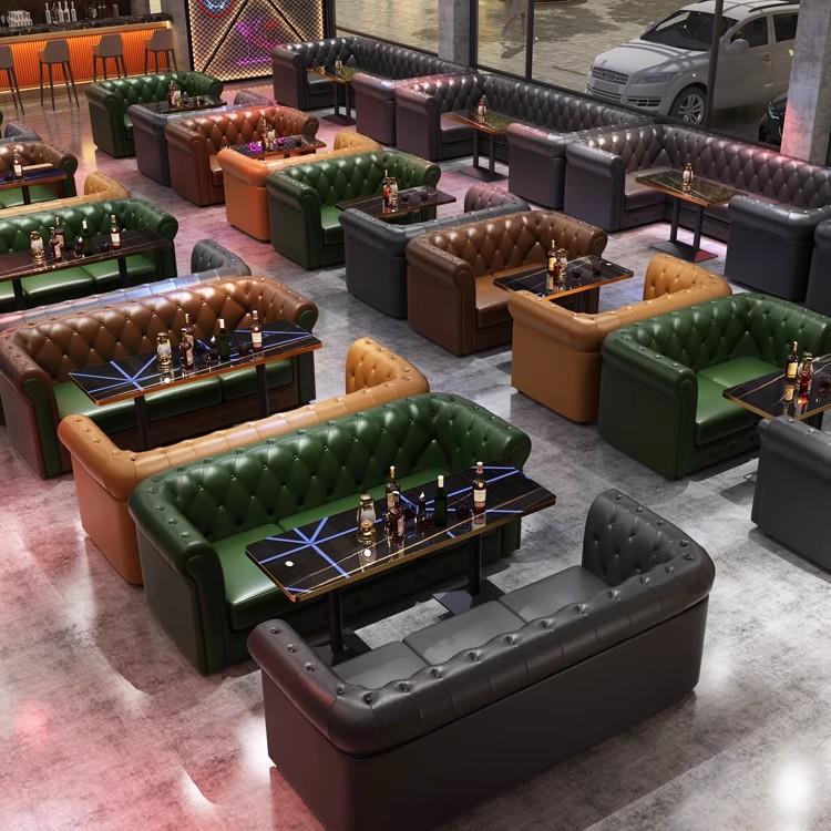 咖啡厅主题西餐厅酒吧清吧甜品店奶茶店工业风餐桌椅卡座沙发组合