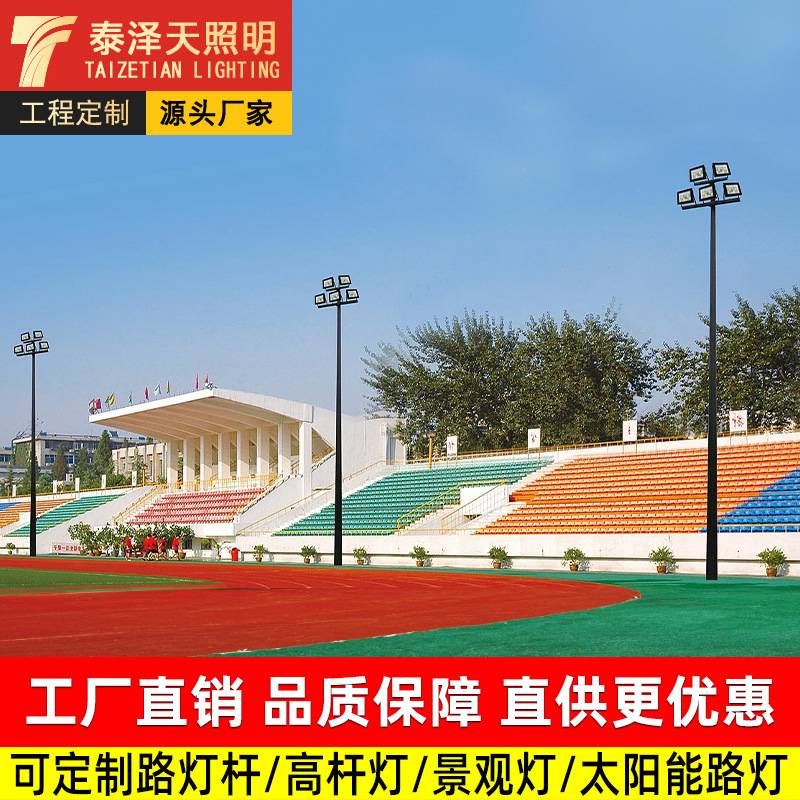 球场灯 户外6米8米球场led灯 篮球场羽毛球场中杆灯双头球场灯
