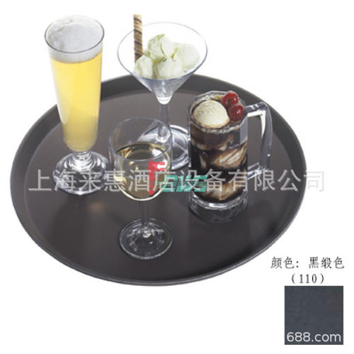 CAMBRO 1550CT-110 16＂圆形防滑托盘(黑缎色)