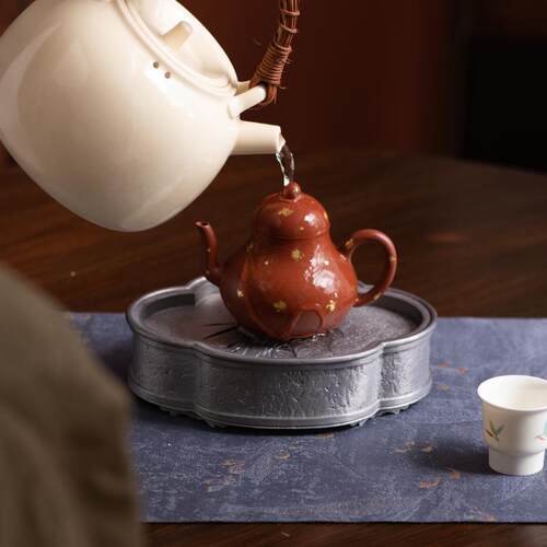 古锡茶盘家用简古约高禅意档仿功夫储水人用sg028茶一承壶承茶托