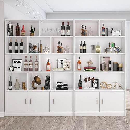酒柜jg230309置物架靠墙展酒柜客厅2025饰示新款装边柜立柜实木色网红小柜