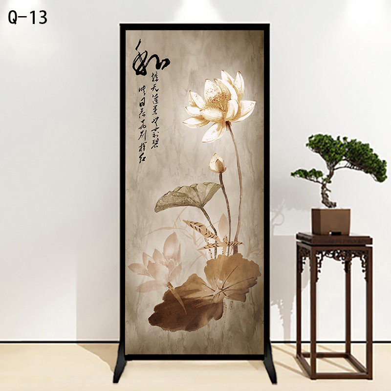 座屏客厅可移动卧室遮挡中式屏风隔断墙简易简约现代玄关进门单扇