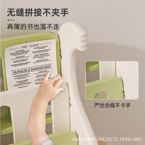 儿书童架绘本宝宝儿家用落地小孩置收物架玩71483具纳架书柜阅读