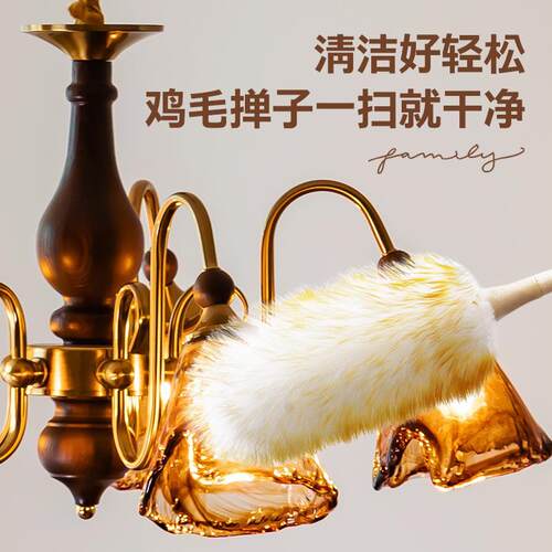 式中古风客厅吊灯25青丰（家02新款美拉德古实木复卧法室主灯餐厅
