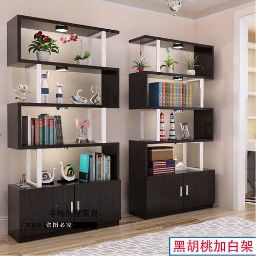 简易书书PYN架客厅断柜产柜品展示隔柜收纳置物架铁艺简现约代落