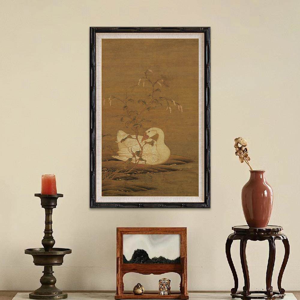 饰葫芦花瓶法中式复MBR古中国风玄关装画新中式古花鸟客宝厅书房