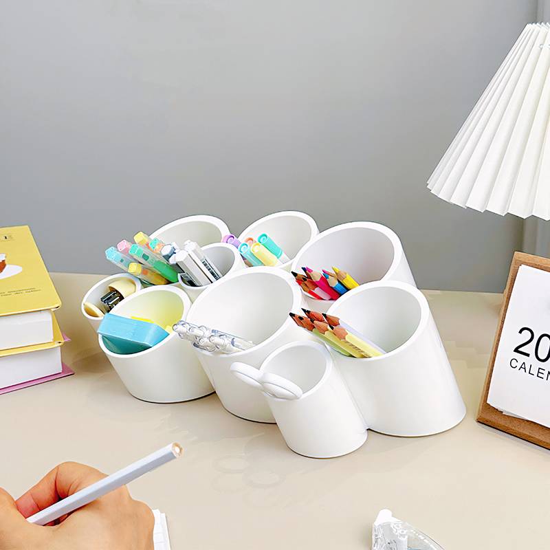 BON大容量斜插式笔筒收纳盒办公室桌面轻奢简约儿童学生书桌平替