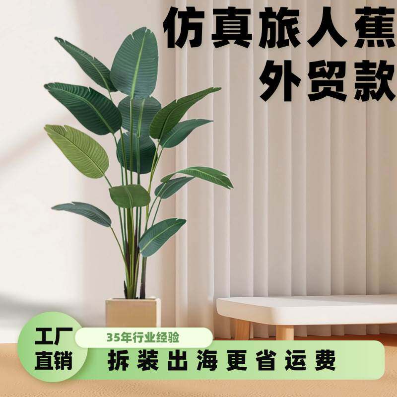 仿真旅人蕉树仿生天堂鸟亚热带植物办公室造景仿真植物仿真绿植