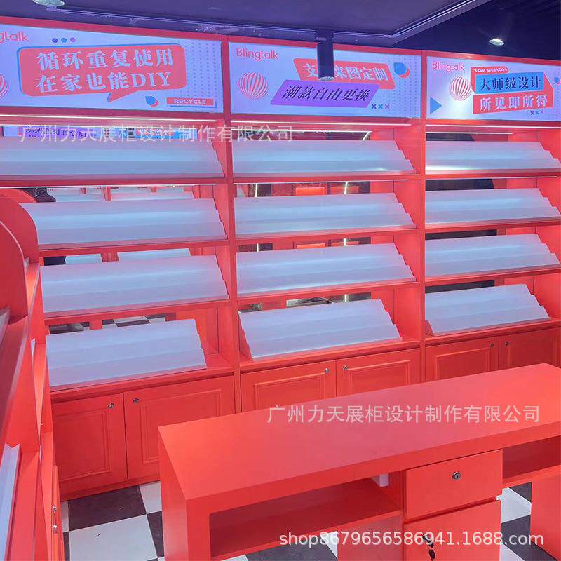 商场多经点位饰品示展示柜穿戴美甲展框架列设计作烤漆产品制陈柜