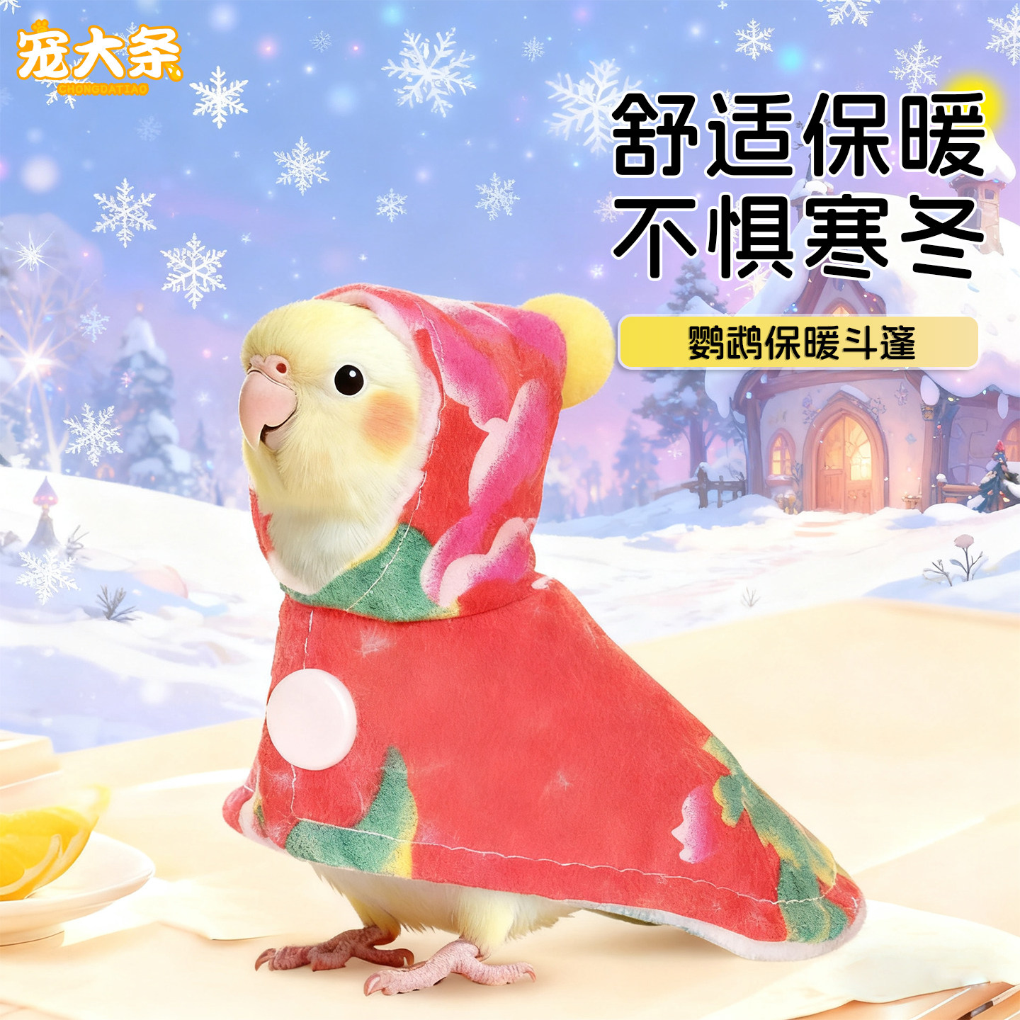 宠大条鹦鹉披风斗篷鸟衣服