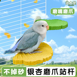 鸚鵡磨爪棒磨嘴站桿虎皮玄鳳磨牙站臺磨砂站棍鳥籠配件 寵大條