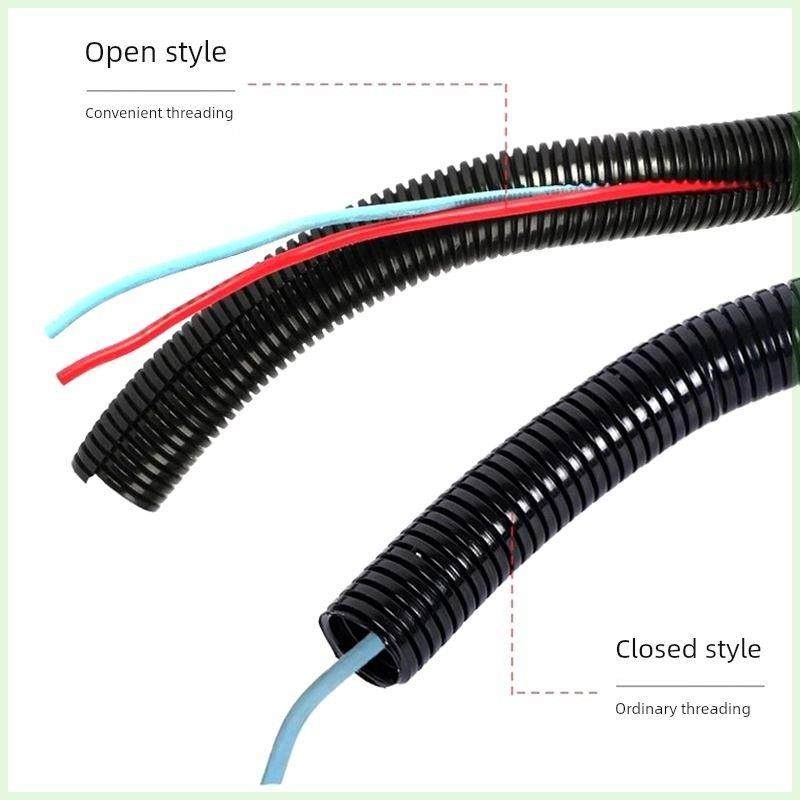 波纹管软管穿线管电线电工护套管Pa尼龙Pp阻燃塑料可开Pe螺纹管