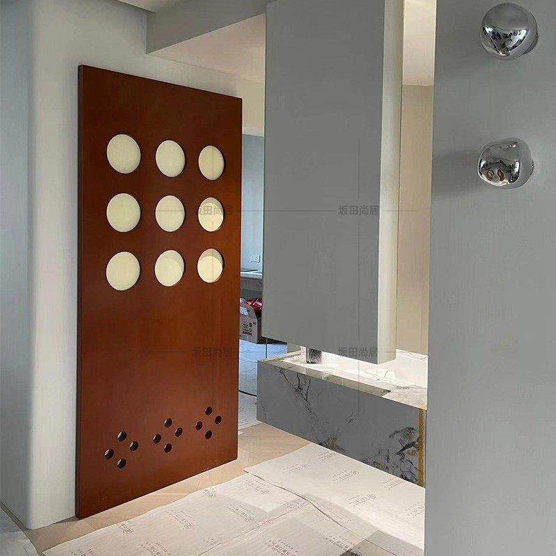 幽灵门推拉门定制实木复合门悬浮隐形门平移门卫生间吊轨门谷仓门