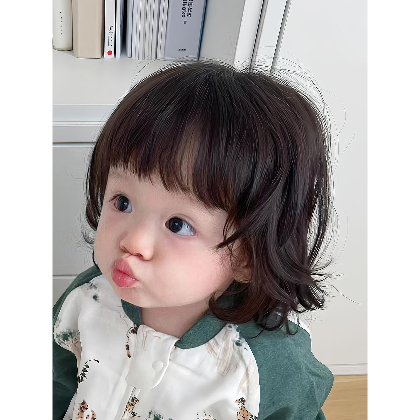 采购产品宝宝的日常假发与短卷发，可爱的宝宝的可爱的羊毛卷发，