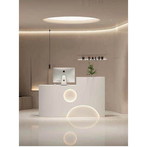 简约现代服装店中岛前台接待台美容店小型收银台柜台餐饮店吧台童