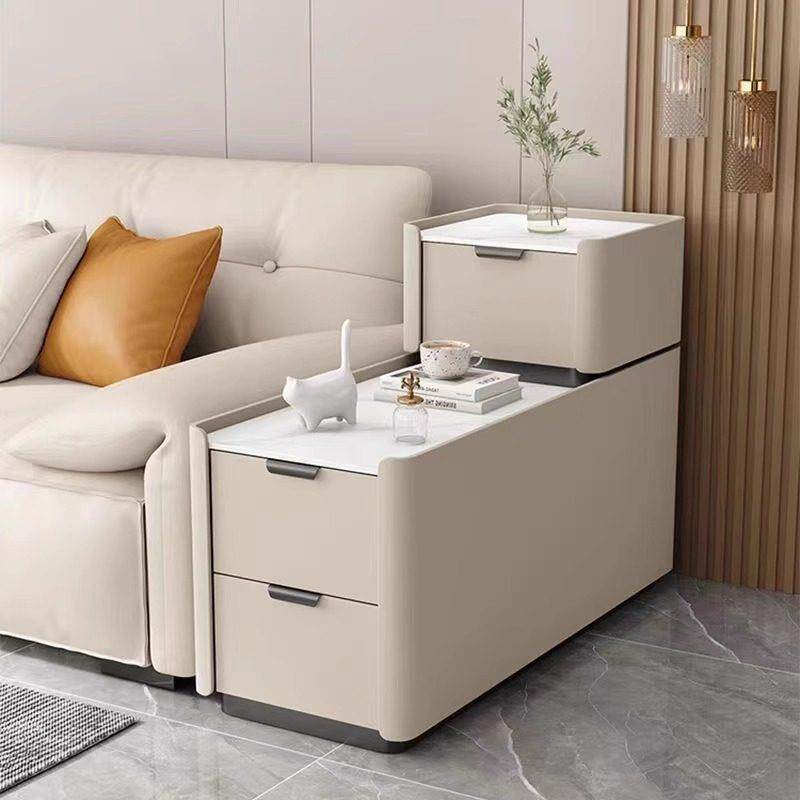 2025新款落地沙发边几轻奢高级感小型实木夹缝侧边柜简约现代边柜