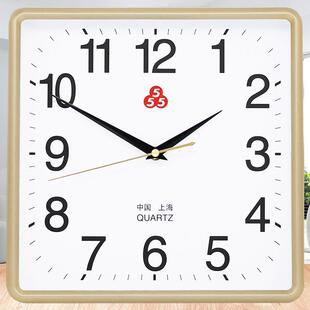 三五牌石英钟方形时钟挂钟客厅现代简约大气电子钟表静音卧室家用