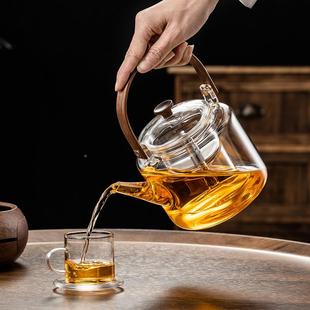 55用加厚热家用白梁茶提泡茶器 玻璃蒸煮壶单壶电陶炉茶耐烧水专A