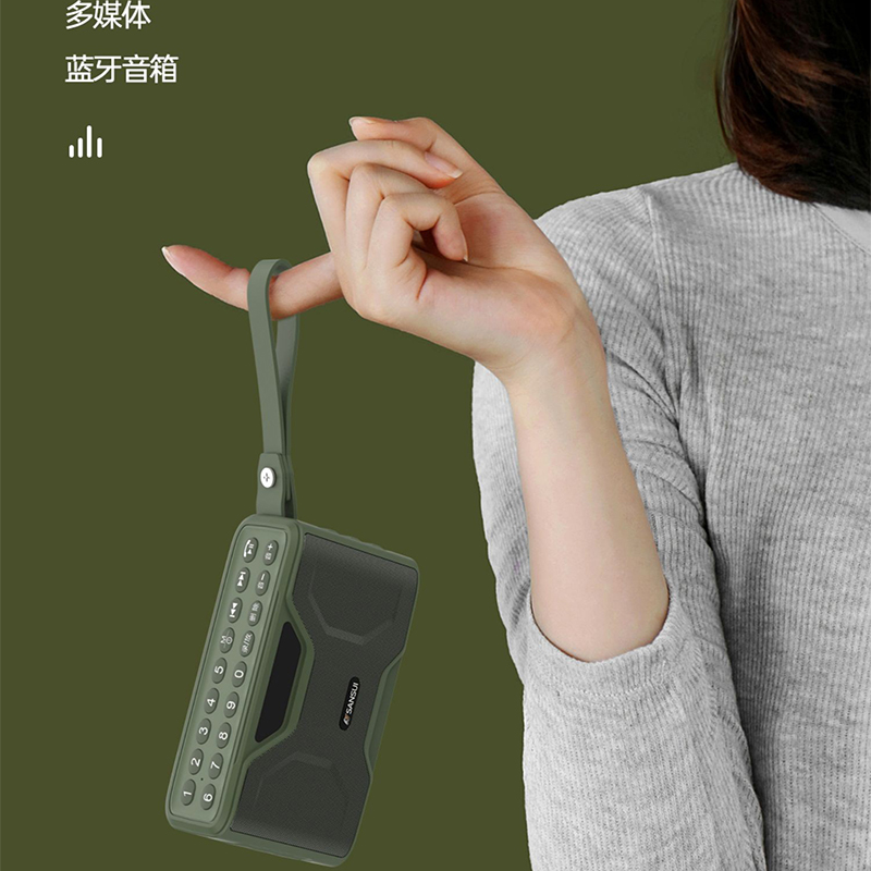 山水S71 便携式太极拳晨练蓝牙音响FM收音机插卡数字选歌全频喇叭