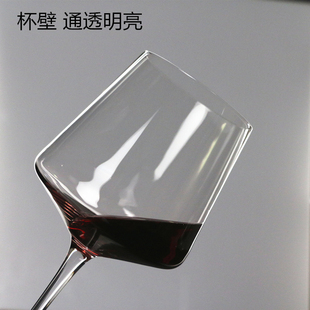 勃艮第水晶红酒杯 欧式 家用2只大号高脚杯葡萄酒杯醒酒器套装