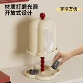 饰餐巾纸盒筒 复古客厅多功能轻奢抽纸盒装 立式 纸巾盒奶油家用法式